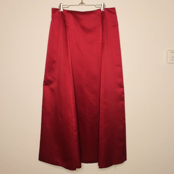 Vintage After Six 100% Polyester Red Skirt Size 14 Made in USA - Picture 1 of 7